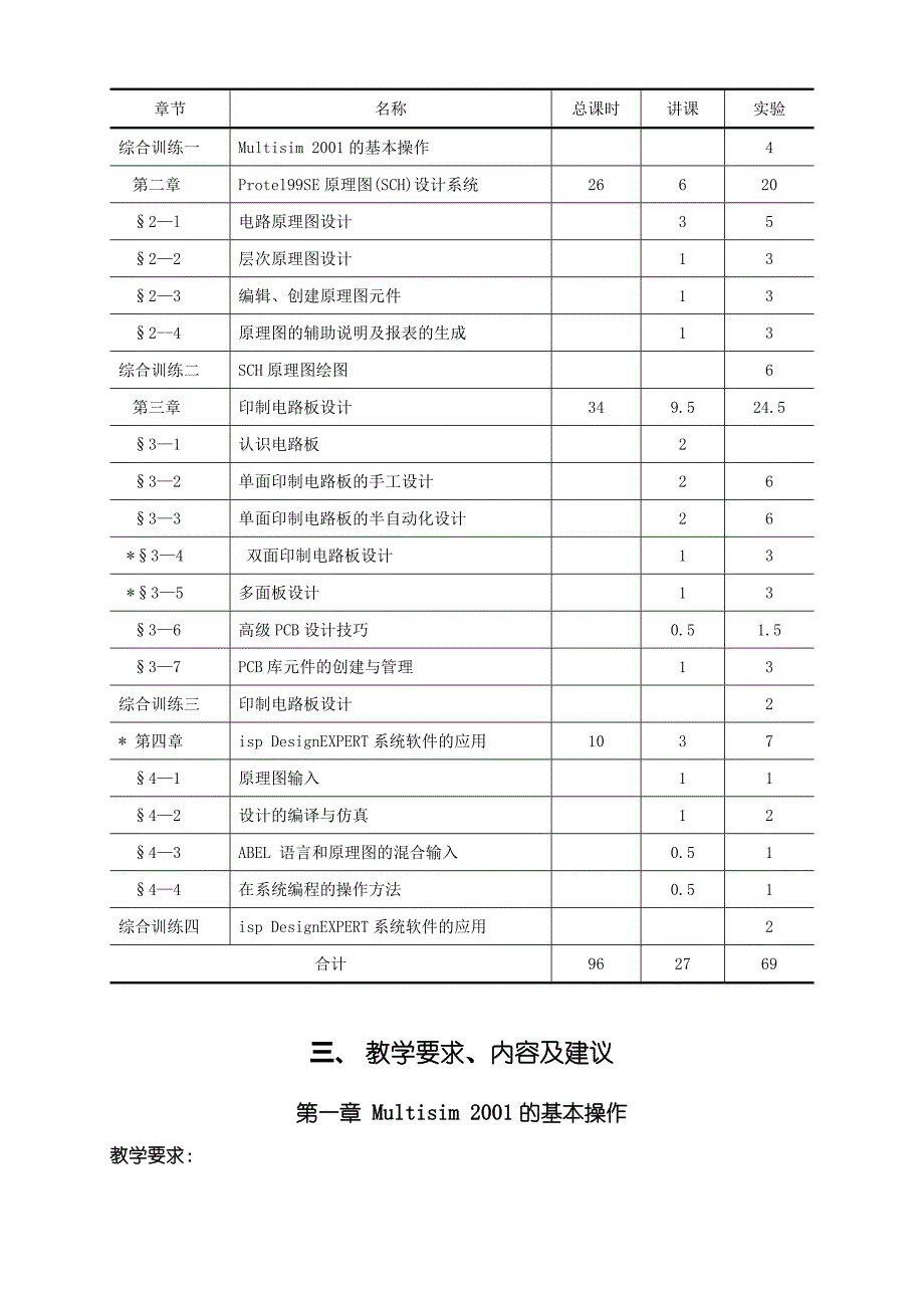 电子CAD教学大纲_第2页