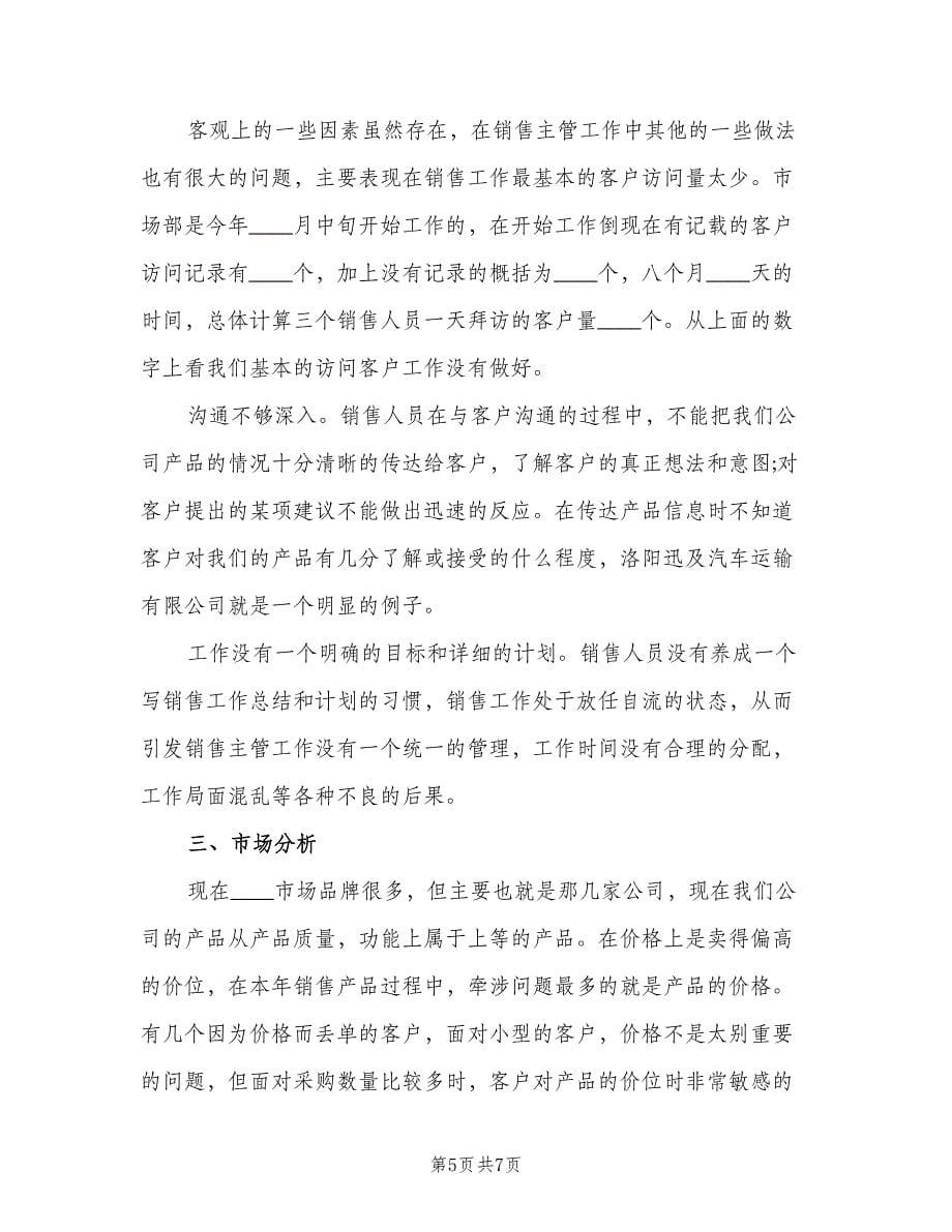 销售主管年终个人工作总结格式范文（二篇）.doc_第5页