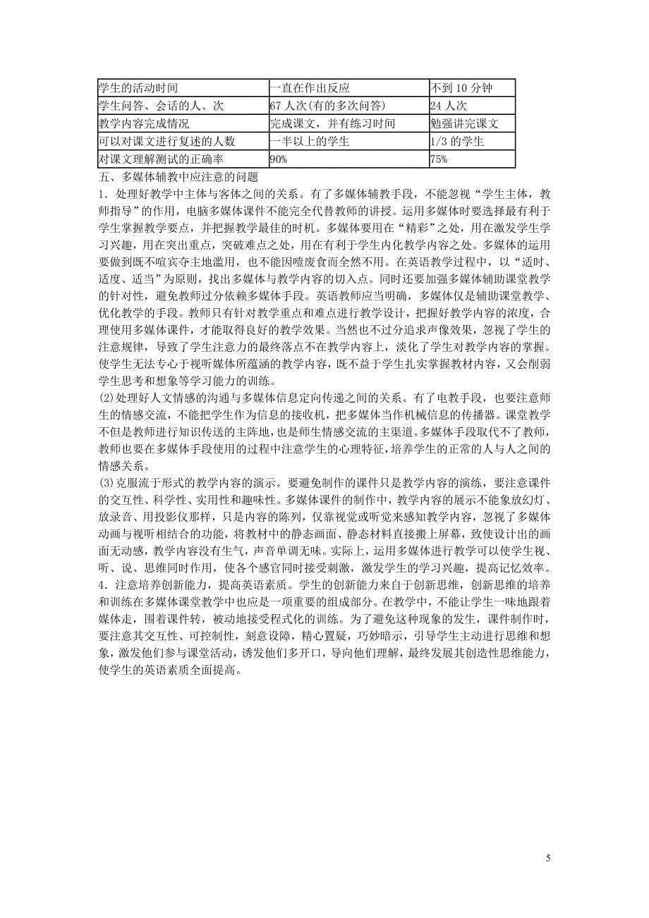 多媒体与英语课堂教学改革_第5页