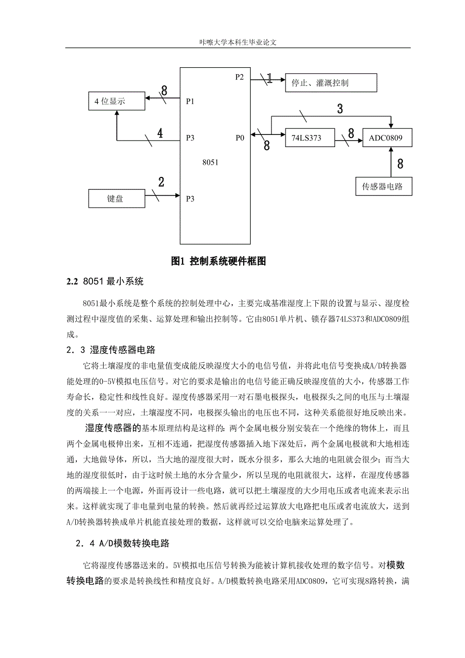 毕业设计论文单片机土壤湿度的测控_第2页