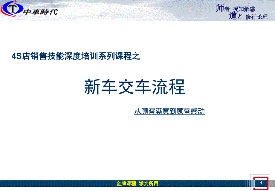 4S店销售流程之八：新车交车（专业材料）_第1页