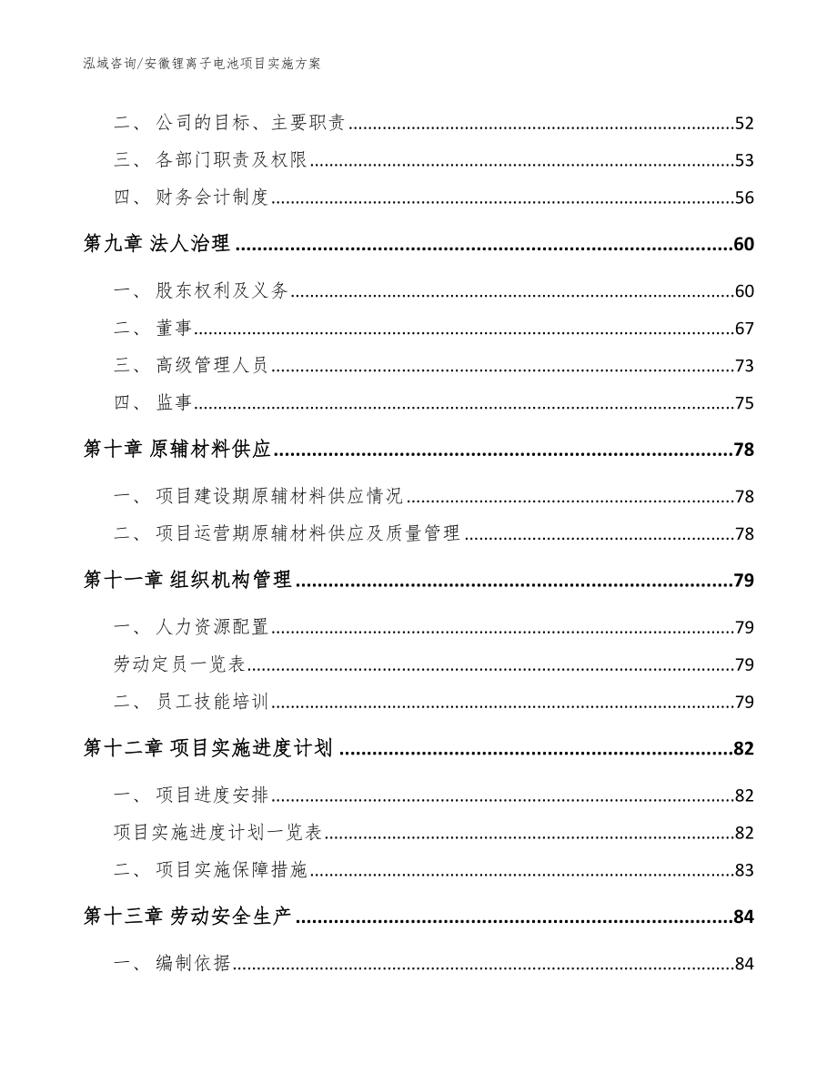 安徽锂离子电池项目实施方案_范文模板_第4页