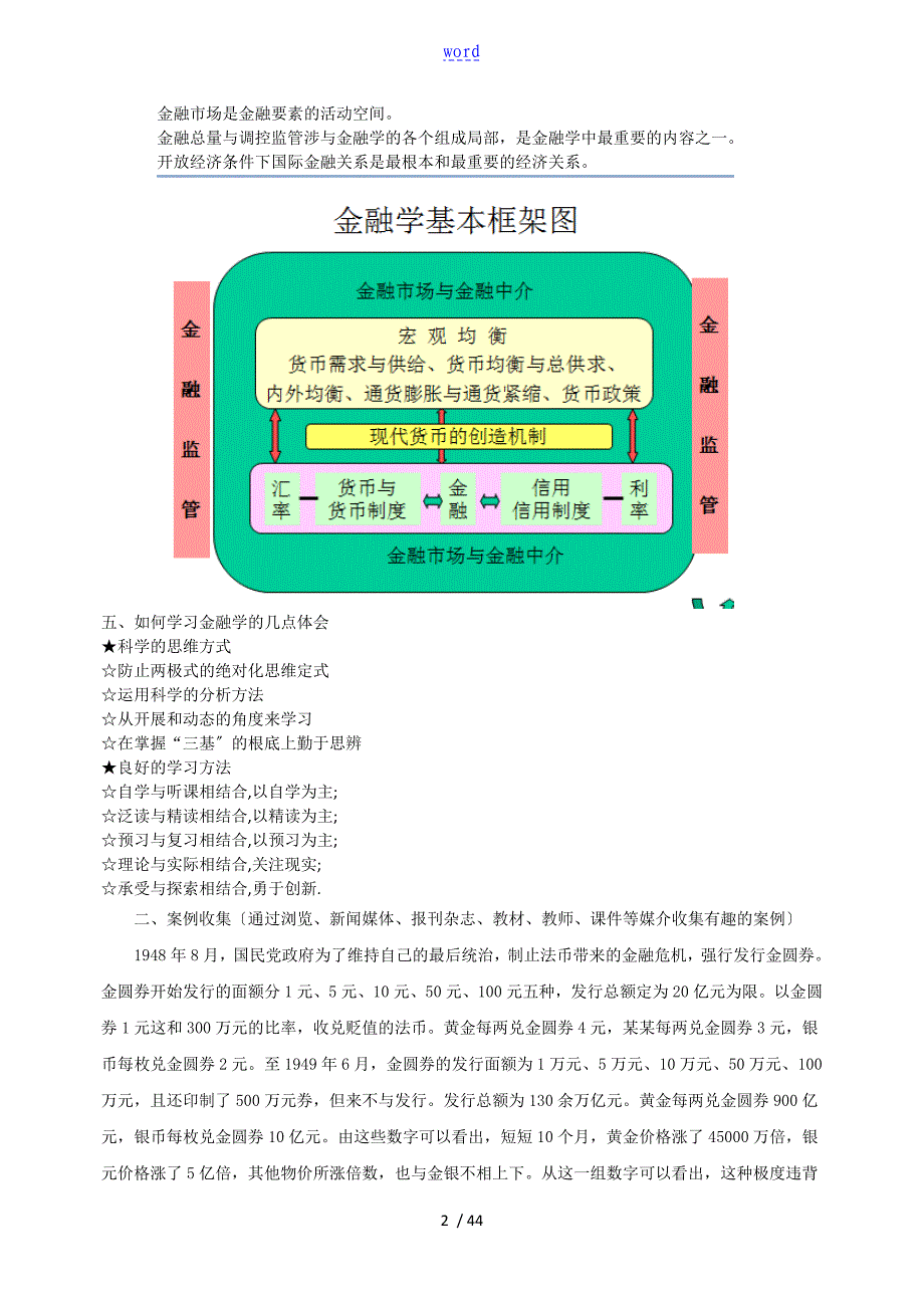 中央财经大学李健《金融学》学习笔记_第2页