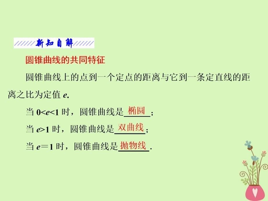 2017-2018学年高中数学 第三章 圆锥曲线与方程 4.2 圆锥曲线的共同特征 4.3 直线与圆锥曲线的交点课件 北师大版选修2-1_第5页