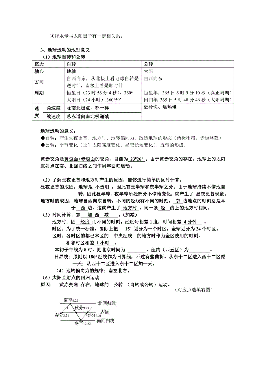 高一级地理必修一复习提纲知识点_第2页