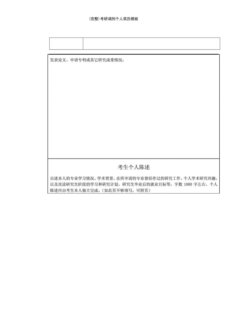 (最新整理)考研调剂个人简历模板_第4页