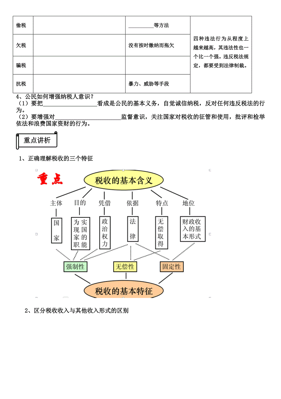 《征税和纳税》导学案-1.5个学案_第2页