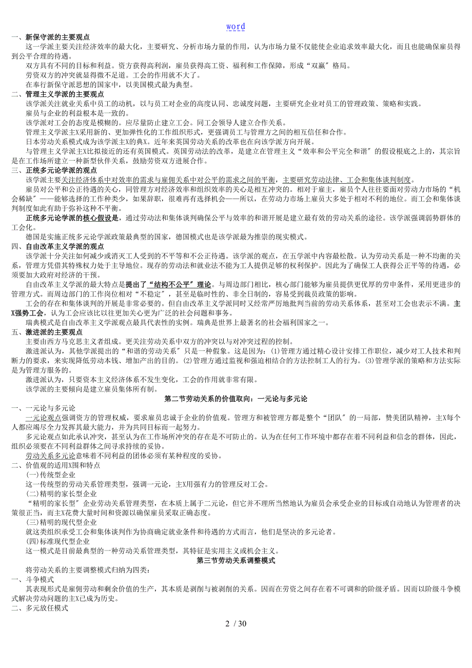 劳动关系学复习笔记_第2页