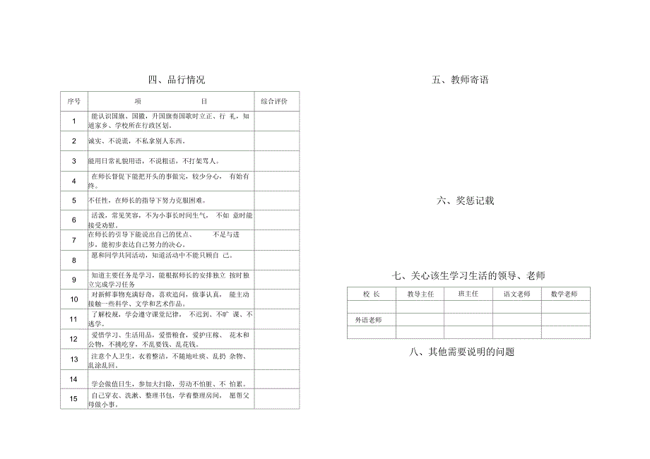 学生个人成长档案_第2页