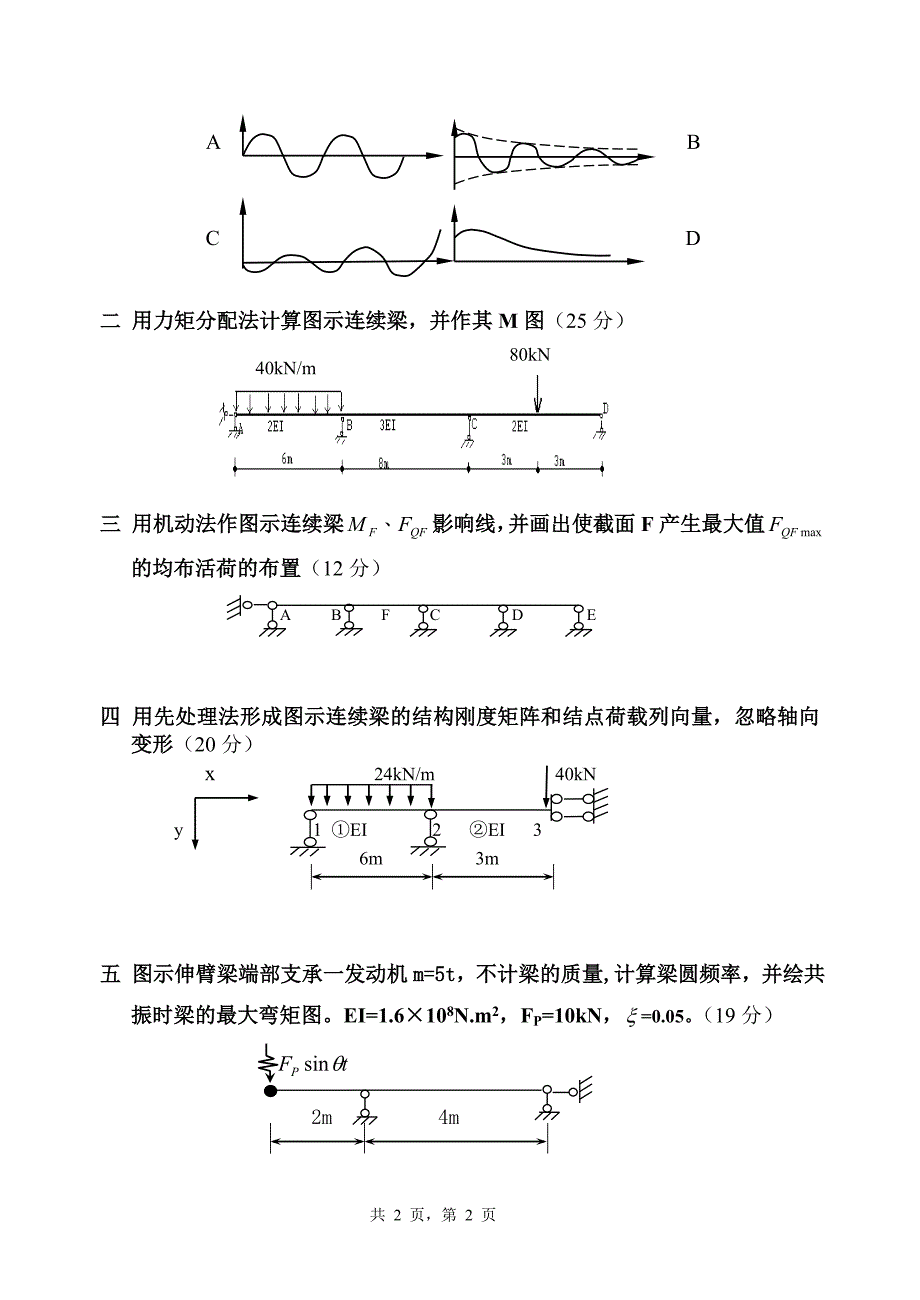 结构力学(2)模拟试卷四及答案.doc_第2页