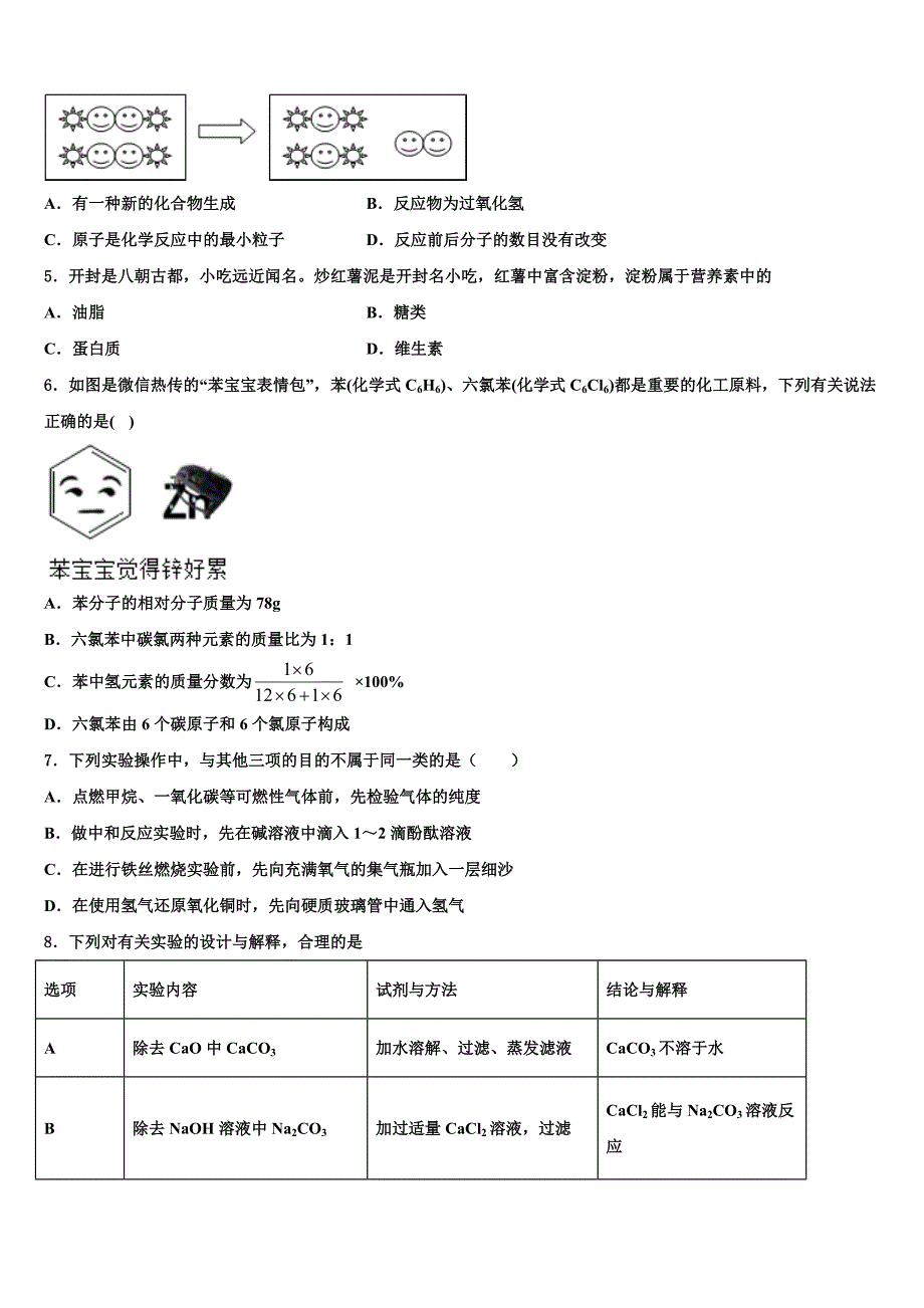 2022届海南省海口市长流实验校中考化学全真模拟试题(含解析).doc_第2页