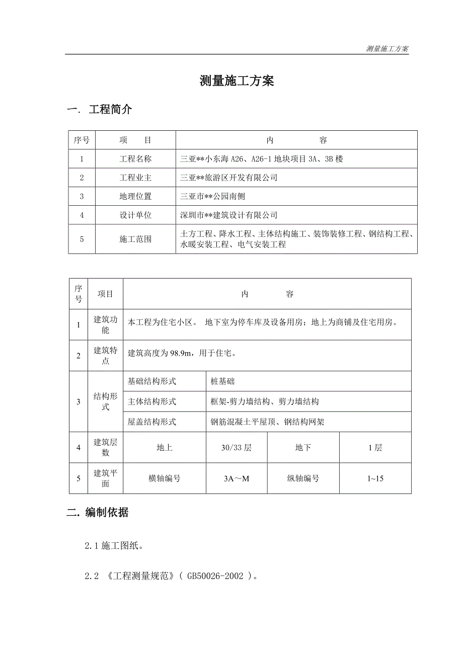 海南高层商住楼测量施工方案导线网布设_第3页