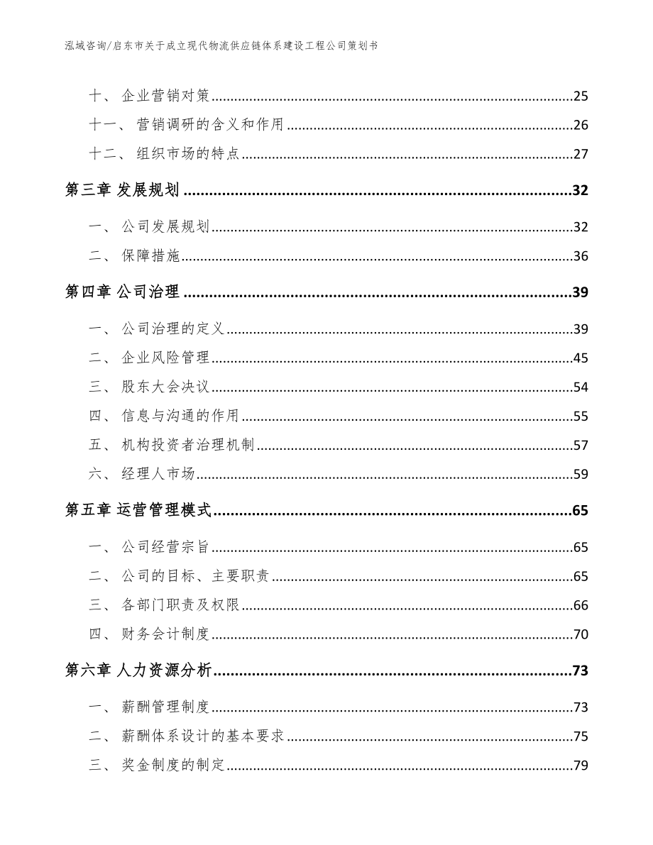 启东市关于成立现代物流供应链体系建设工程公司策划书（参考模板）_第3页