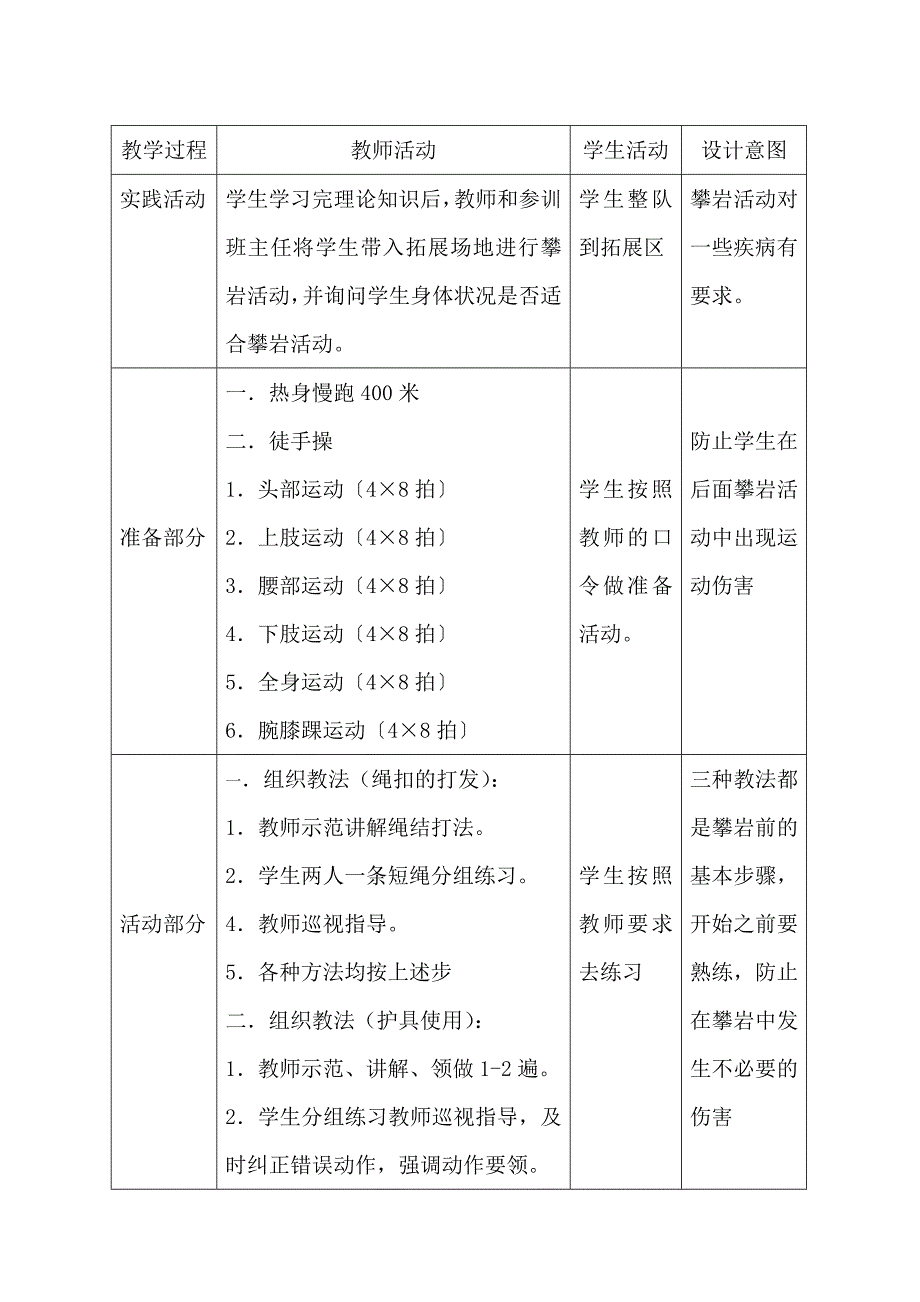 (完整版)拓展训练教学设计课件资料.doc_第3页