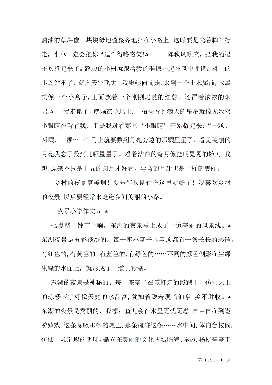夜景小学作文_第3页