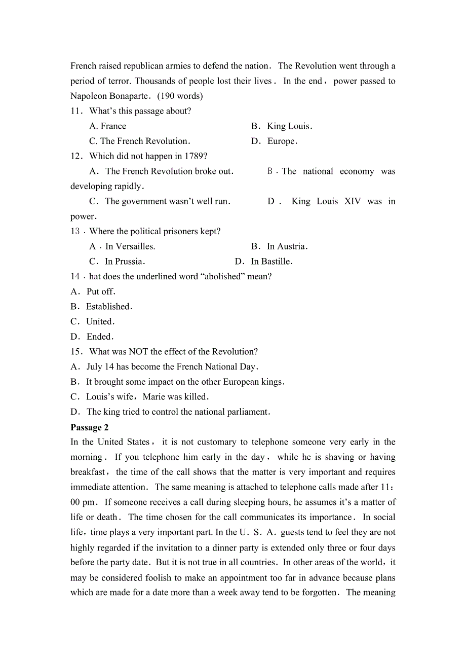 大学英语B模拟试题6套试题答案与讲解_第3页