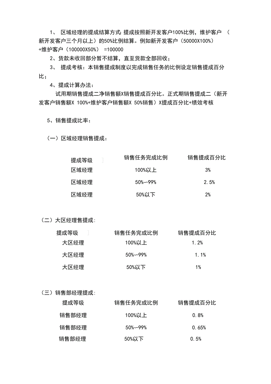 销售人员工资待遇及销售提成管理制度方案_第2页