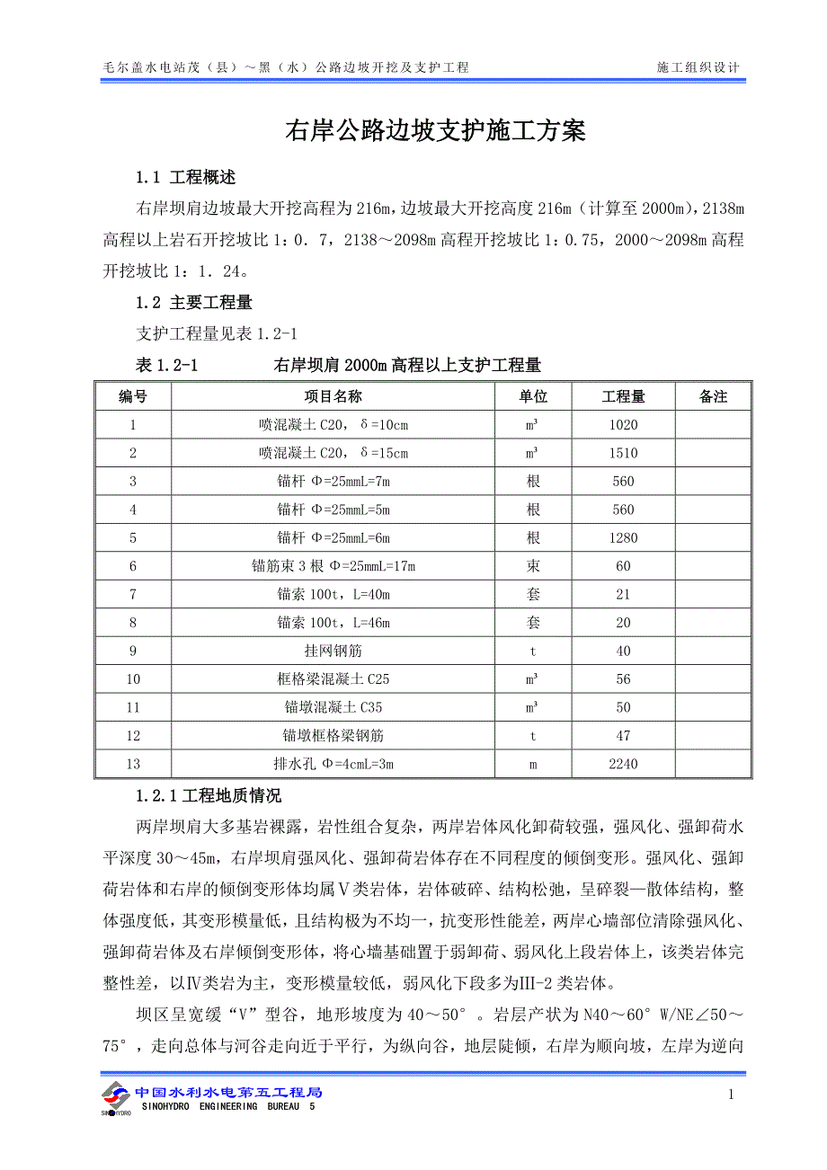 右坝肩边坡支护方案讲解_第1页