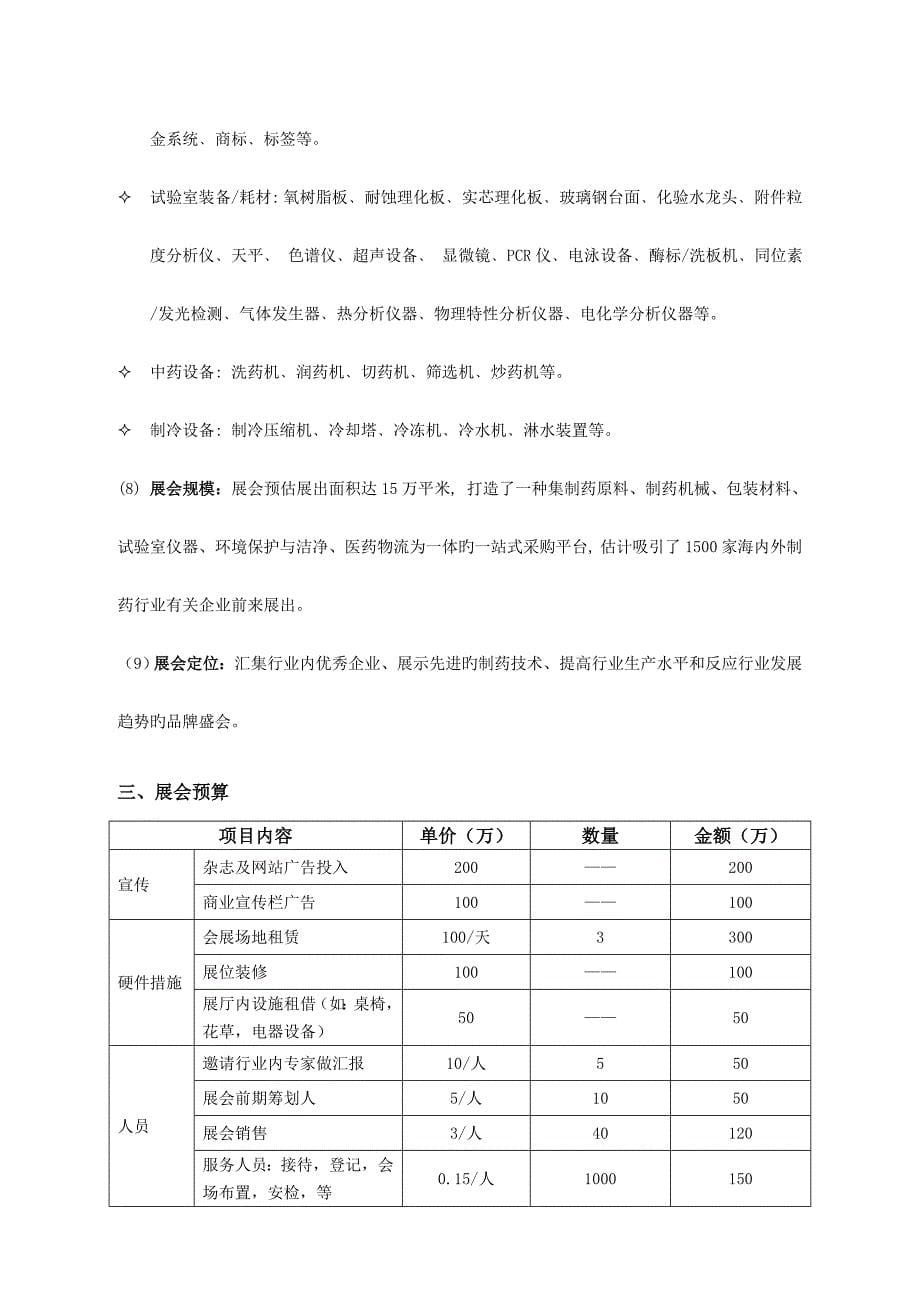 制药展展会的策划书_第5页