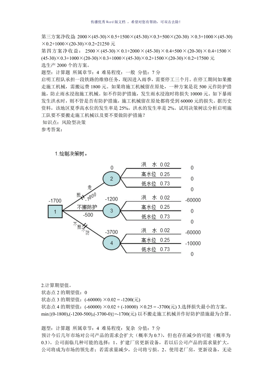 管理学计算题全Word版_第2页