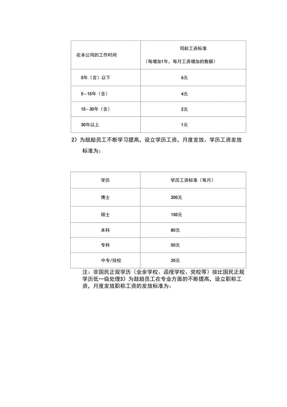 XX公司薪酬管理制度_第5页