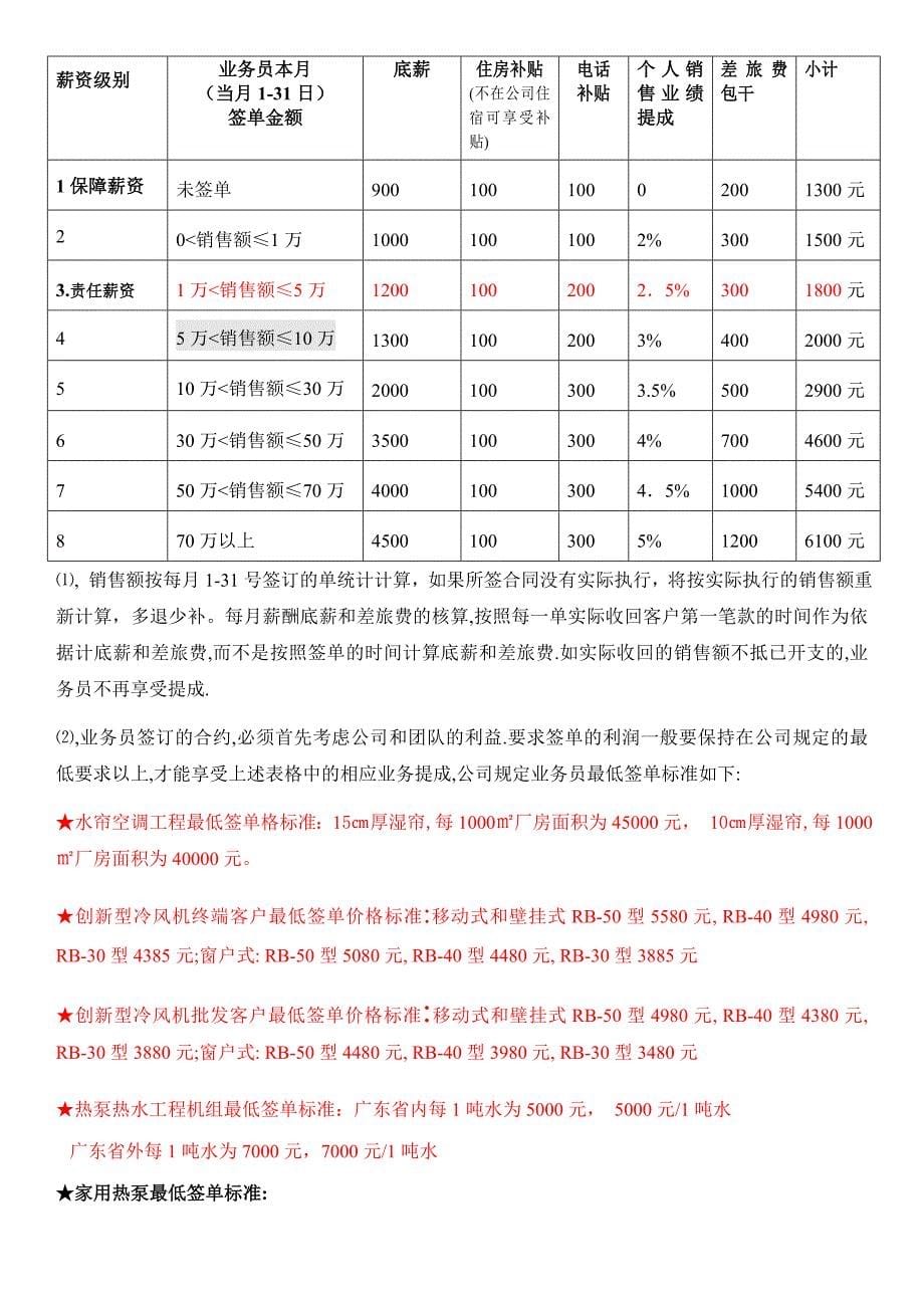 公司业务员目标管理和薪酬发放办法.doc_第5页