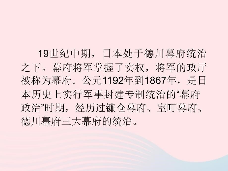 2020九年级历史下册 第一单元 殖民地人民的反抗与资本主义制度的扩展 第4课 日本明治维新课件2 新人教版_第5页