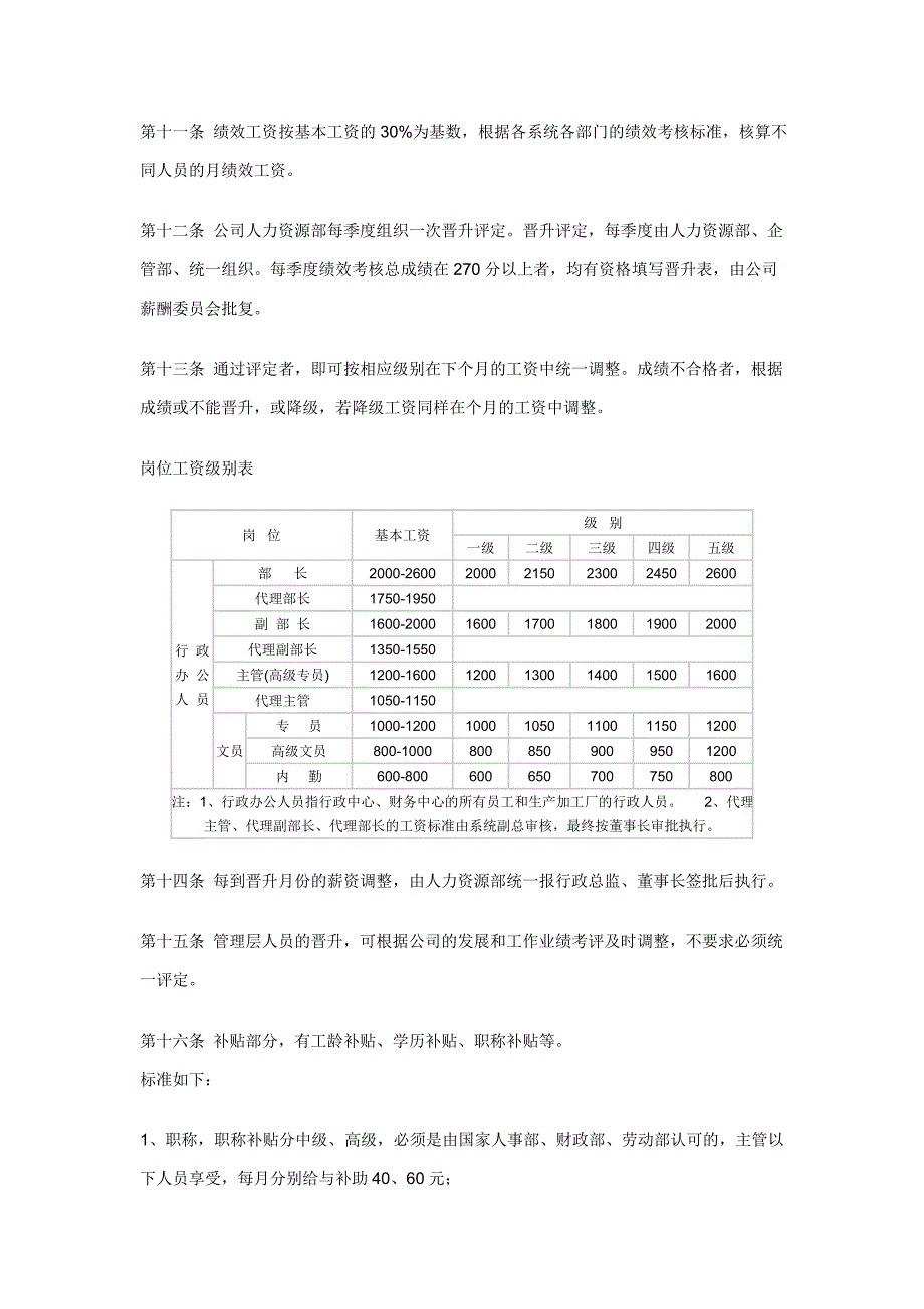 中小企业薪酬管理制度_第2页