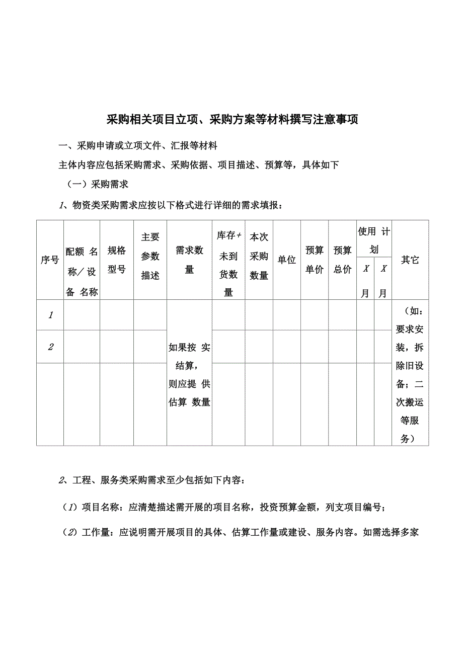 采购相关项目立项、采购方案等汇报材料撰写注意事项_第1页