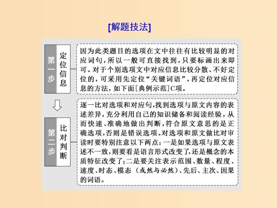 （通用版）2018-2019学年高中语文一轮复习 板块二 现代文阅读 专题一 论述类文本阅读 第二讲 题目如何解-3大热考题型解题策略课件.ppt_第5页