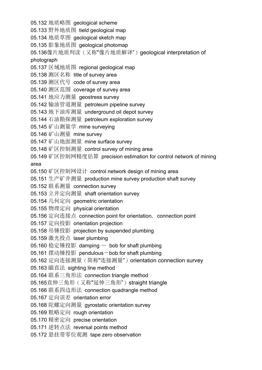 工程测量学中英文术语_第4页