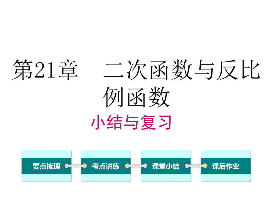 沪科版初三数学上册《第21章-小结与复习》课件_第1页