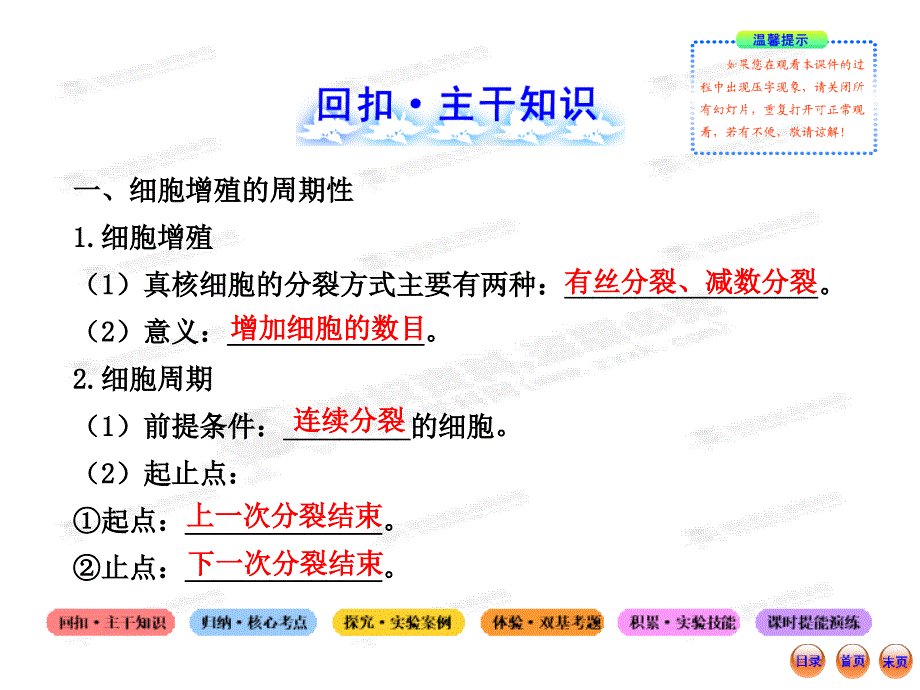 2013版高中生物全程复习方略配套课件（浙科版&#183;浙江专用）：1.4.1细胞的增殖_第2页