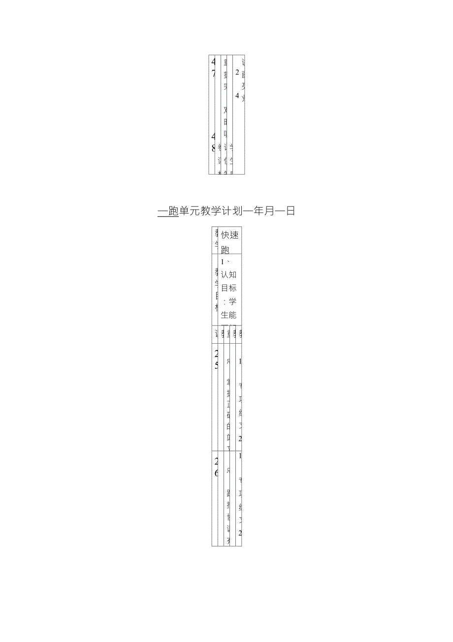 初二体育单元教学计划_第2页