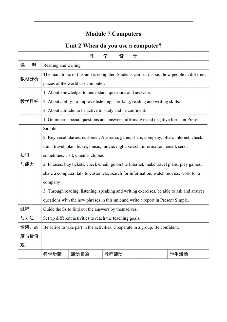 七上Module7Unit2教案_第1页