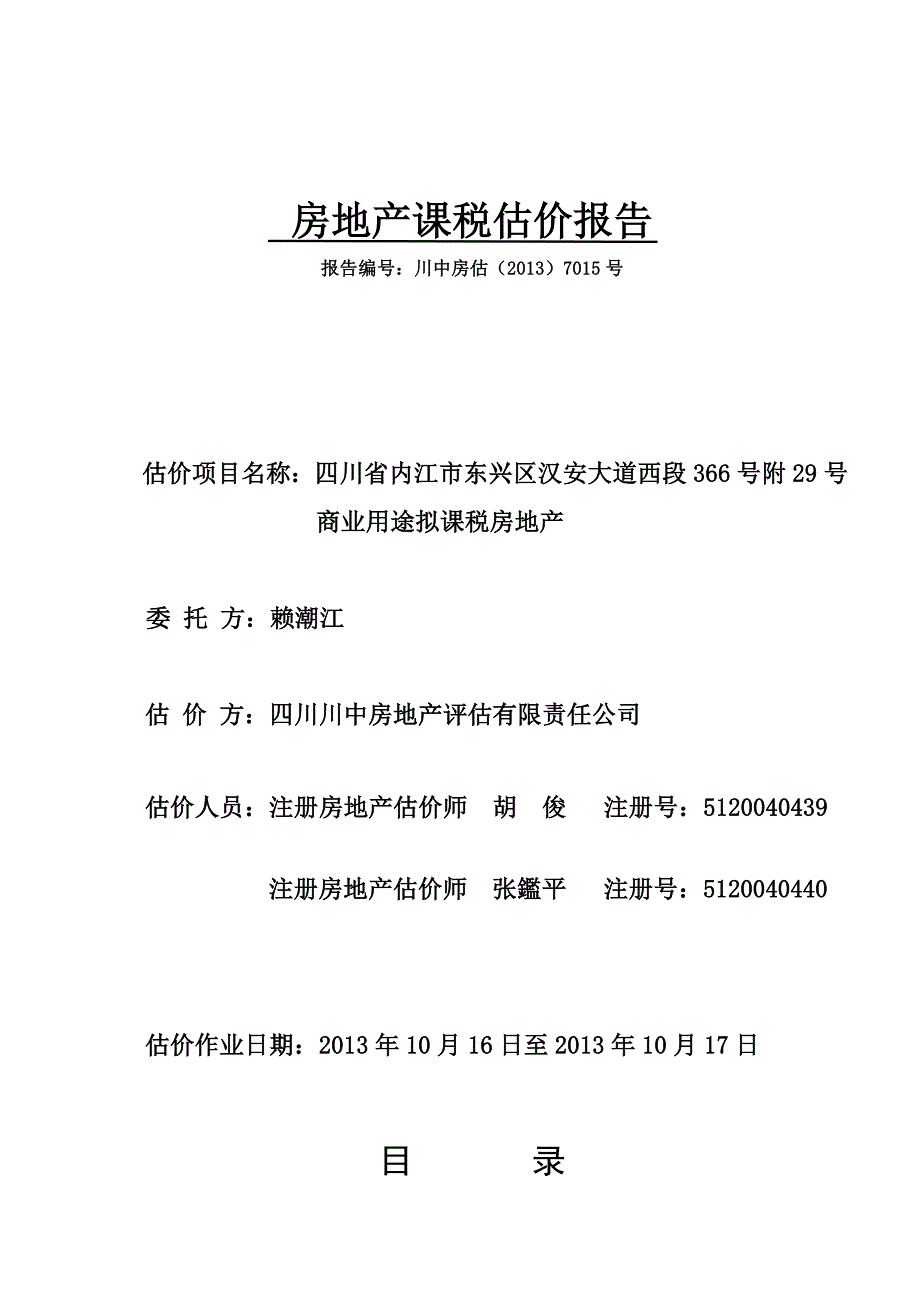 评估报告模板_第1页