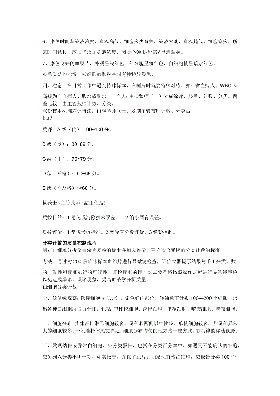 血涂片评价和分类计数的质量控制流程_第2页