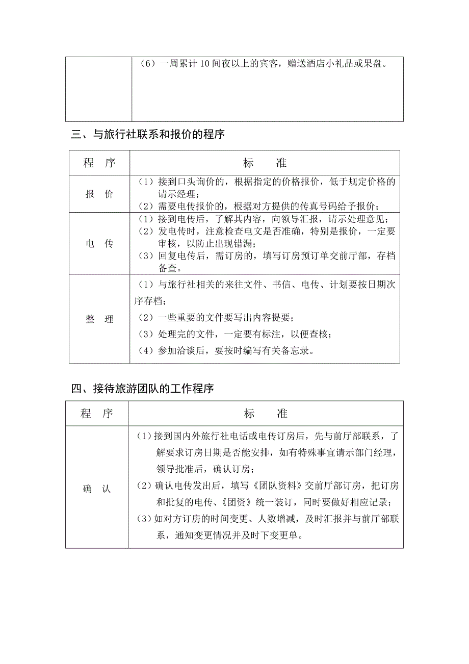 酒店销售部工作程序及工作标准_第2页