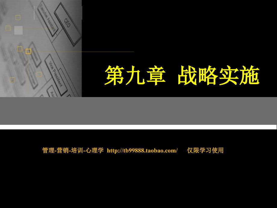 第九章战略实施(PPT61页)_第1页