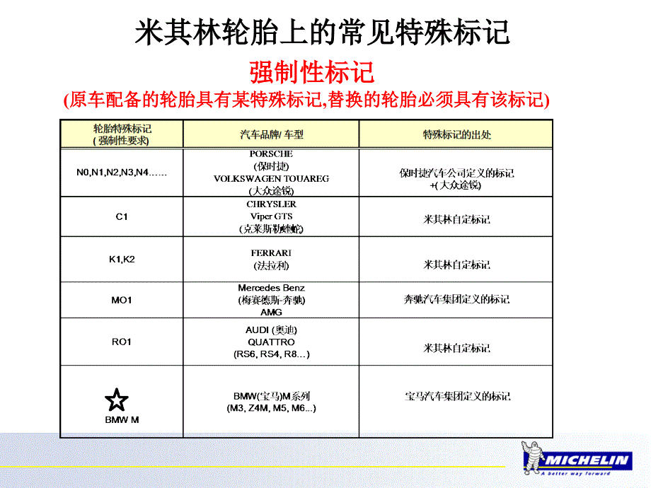 米其林轮胎胎侧特殊标记_第1页