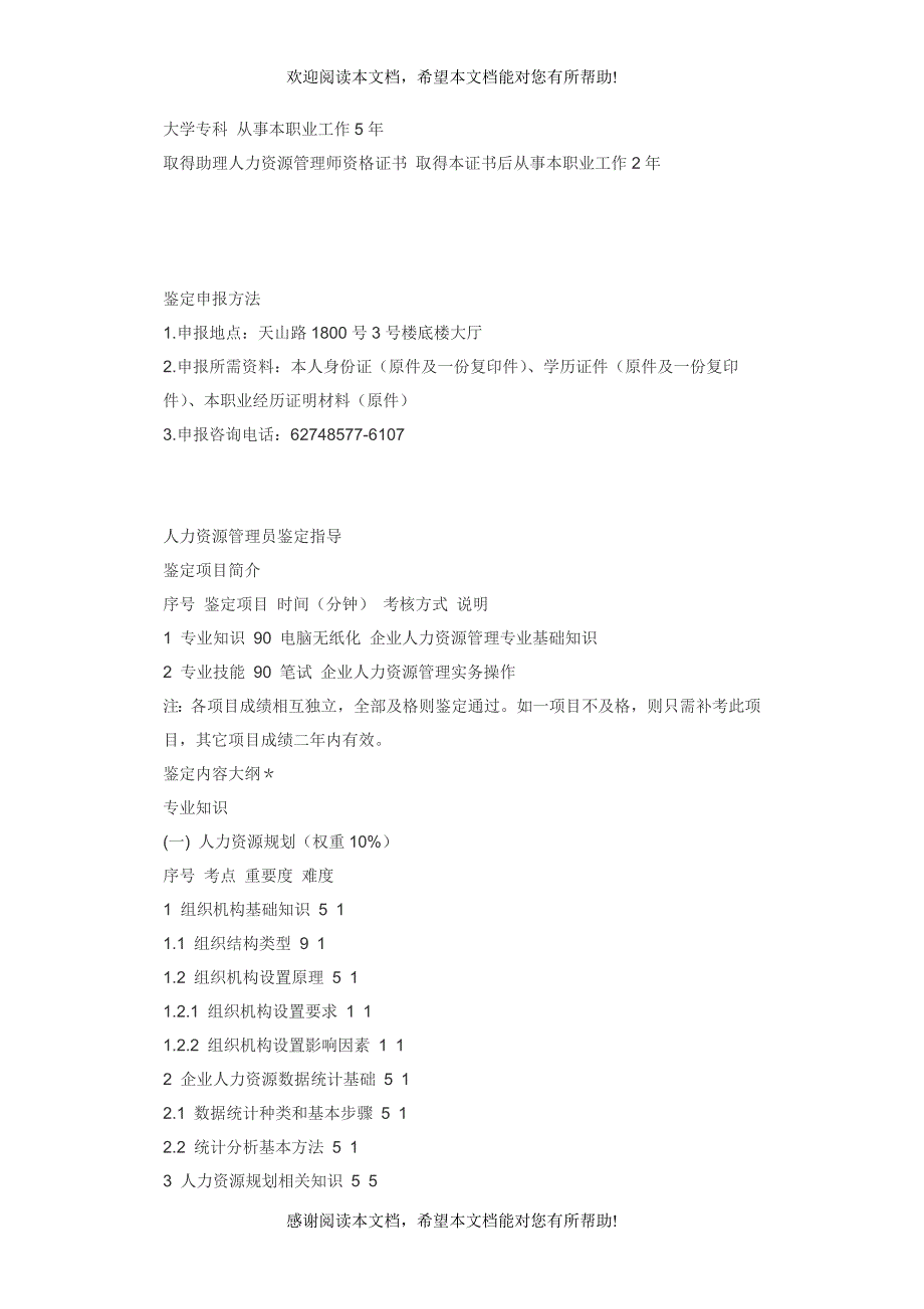 上海企业人力资源管理人员职业资格鉴定指导手..._第3页