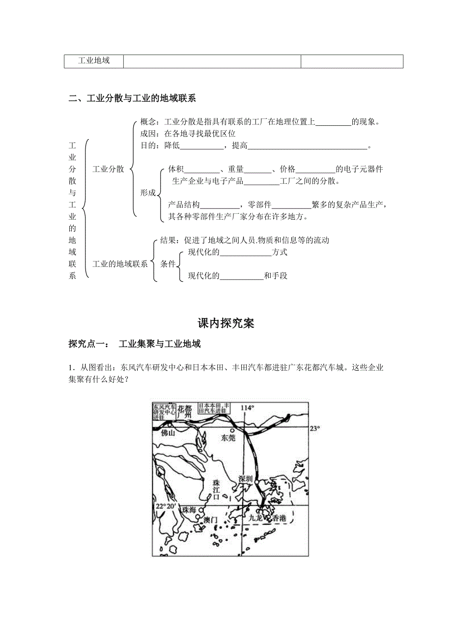 地理 导学案11 工业地域联系_第2页