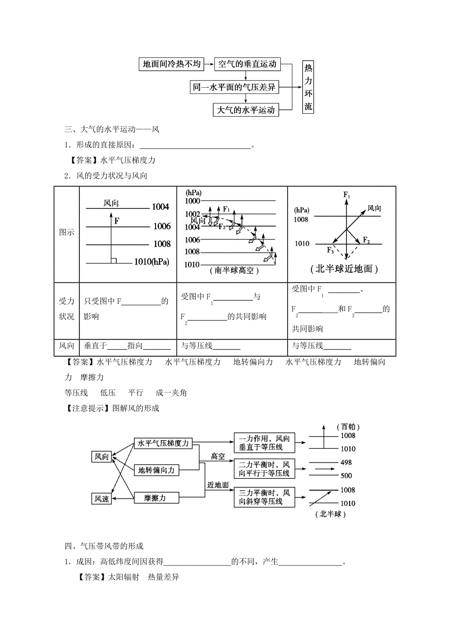 高考地理艺体生百日突围：专题03力环流、气压带和风带含答案_第3页