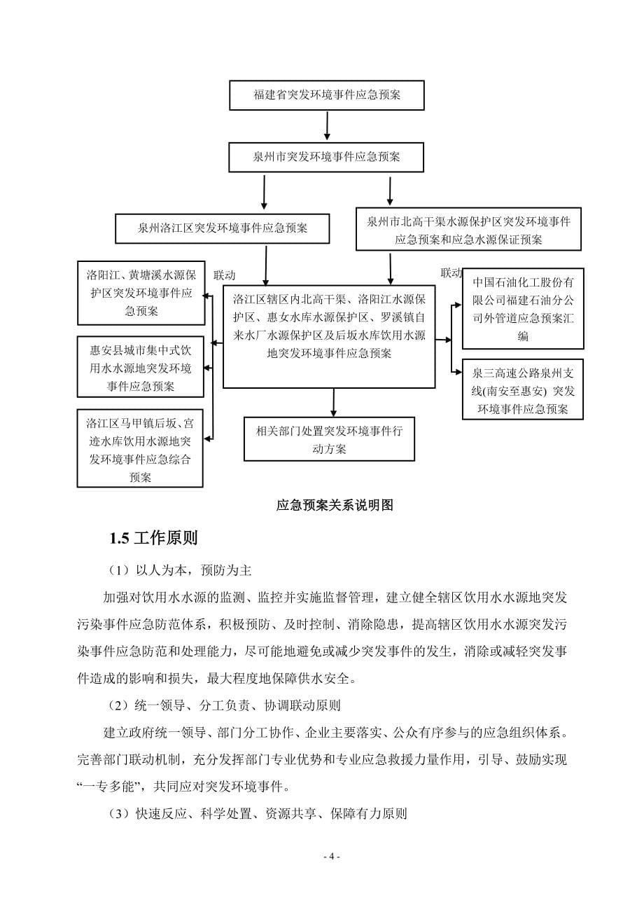 水源保护区及水库饮用水源地突发环境事件应急预案_第5页