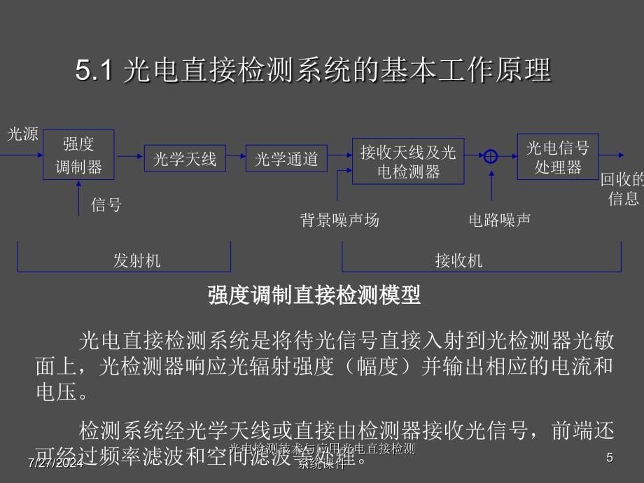 光电检测技术与应用光电直接检测系统课件_第5页