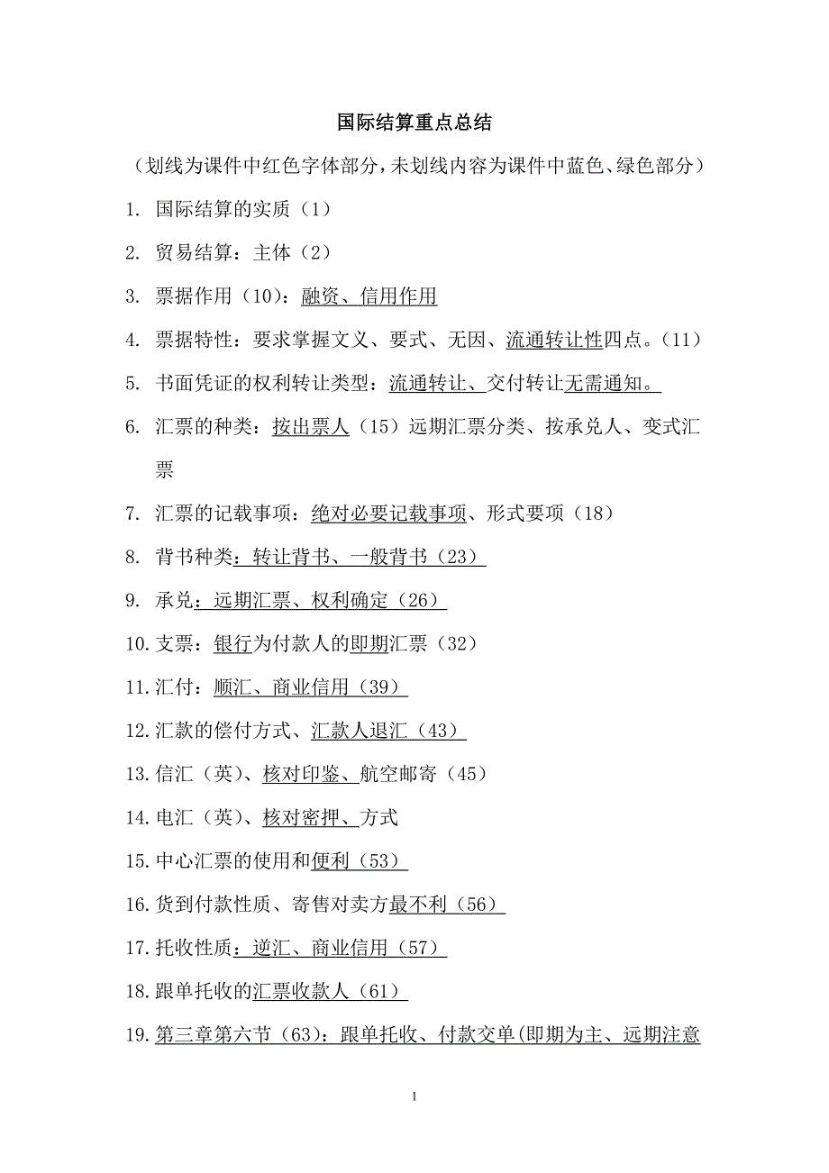 国际结算知识点总结.doc_第1页