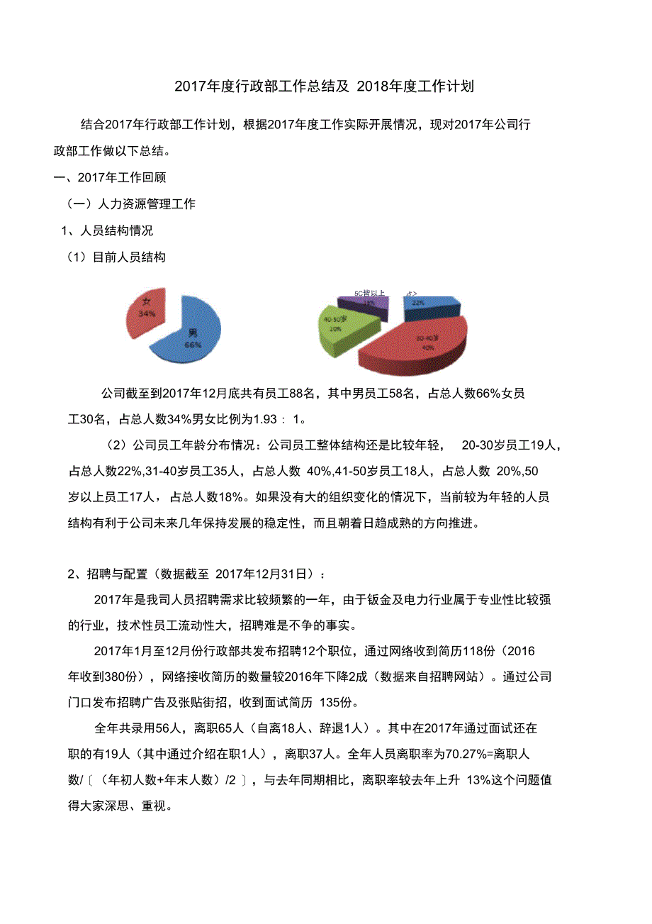 行政部2017年总结及来年计划_第1页