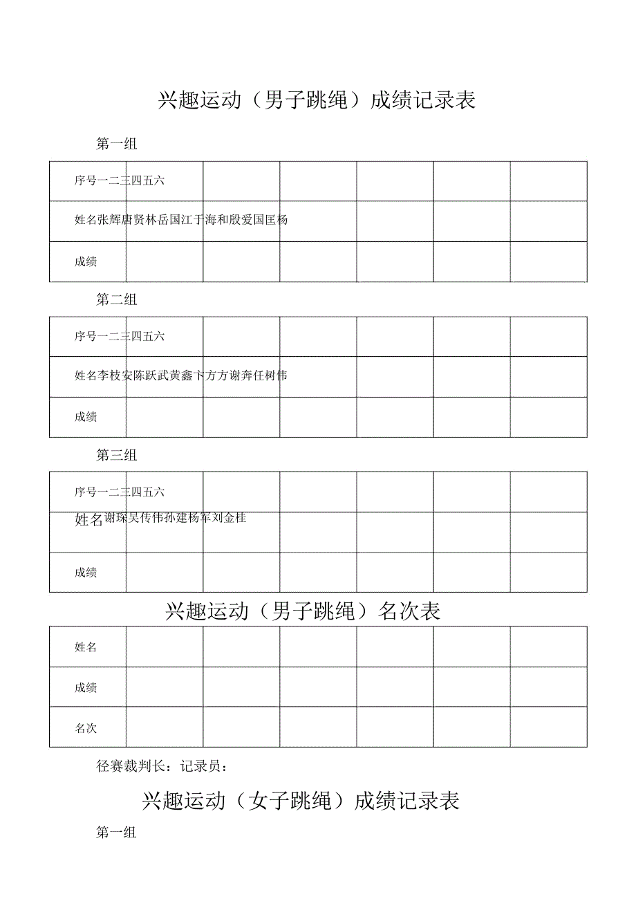 成绩记录表趣味运动会).doc_第1页