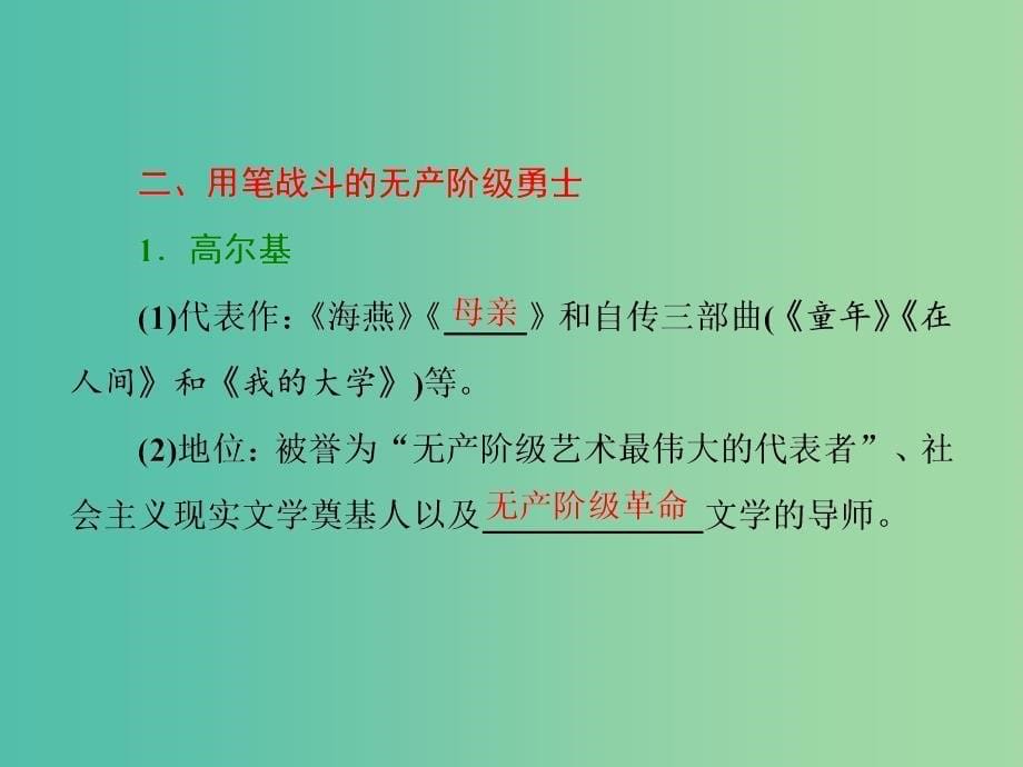 高中历史专题八19世纪以来的文学艺术三打破隔离的坚冰课件人民版.ppt_第5页