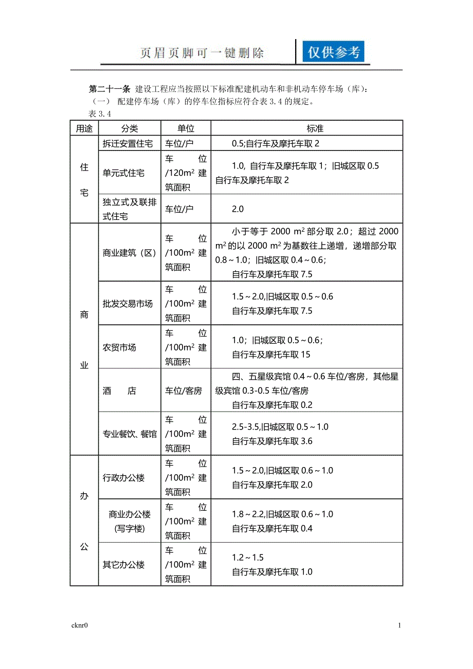 停车位的计算资料运用_第1页